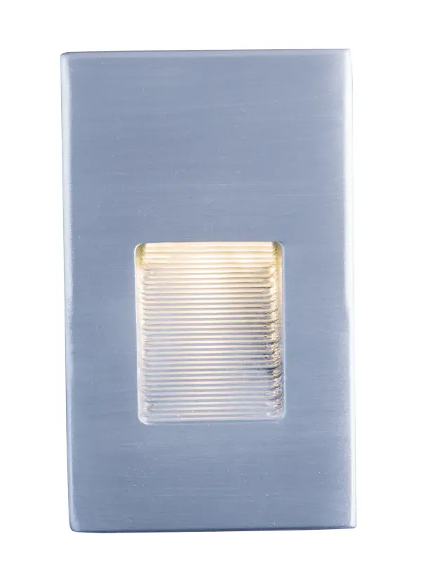Step and pathway lighting suitable for interior or exterior application. Designed to install into a single gang box and is line voltage so additional transformers are not needed. Available in Aluminum, White, Black, or Bronze and both horizontal wide beam or vertical narrow beam spread.