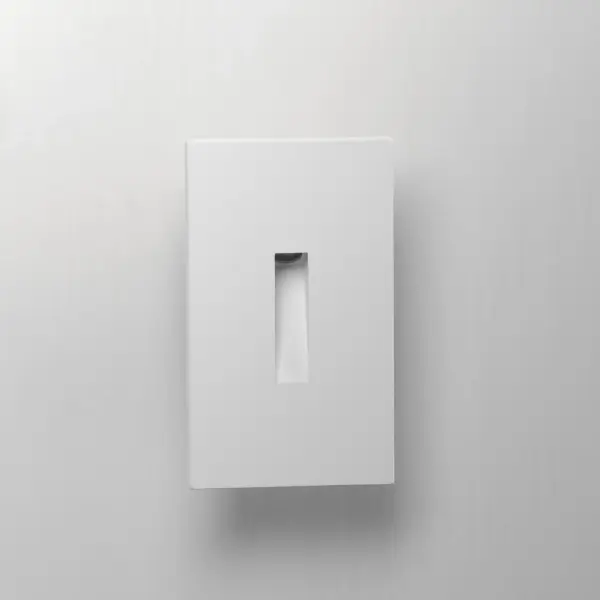 Step and pathway lighting suitable for interior or exterior application. Designed to install into a single gang box and is line voltage so additional transformers are not needed. Available in Aluminum, White, Black, or Bronze and both horizontal wide beam or vertical narrow beam spread. Collection: Path Finish: White Width: 3.00" Height: 5.00" Weight: 0.40 lb Extension from Wall: 1.75" Wire: 8" Bulbs Included Number of Bulbs: 1 Maximum Wattage: 3.00 W Bulb Type: LED Bulb Base: Integrated Light Source: LED Light Output: 20.00 lm Color Temperature: 3000 K CRI: 80 Rated Average Life: 25000 Voltage: 120.00 V Material: Aluminum Safety Listing: cETLus Safety Rating: Wet ADA LED Spec Sheet Instructions Parts Diagram - alternate view