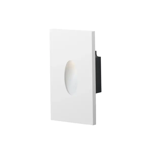 Step and pathway lighting suitable for interior or exterior application. Designed to install into a single gang box and is line voltage so additional transformers are not needed. Available in Aluminum, White, Black, or Bronze and both horizontal wide beam or vertical narrow beam spread. Collection: Path Finish: White Width: 3.00" Height: 5.00" Weight: 0.40 lb Extension from Wall: 1.75" Wire: 8" Bulbs Included Number of Bulbs: 1 Maximum Wattage: 3.00 W Bulb Base: Integrated Light Source: LED Light Output: 70.00 lm Color Temperature: 3000 K CRI: 80 Rated Average Life: 25000 Voltage: 120.00 V Material: Aluminum Safety Listing: cETLus Safety Rating: Wet ADA LED Spec Sheet Instructions