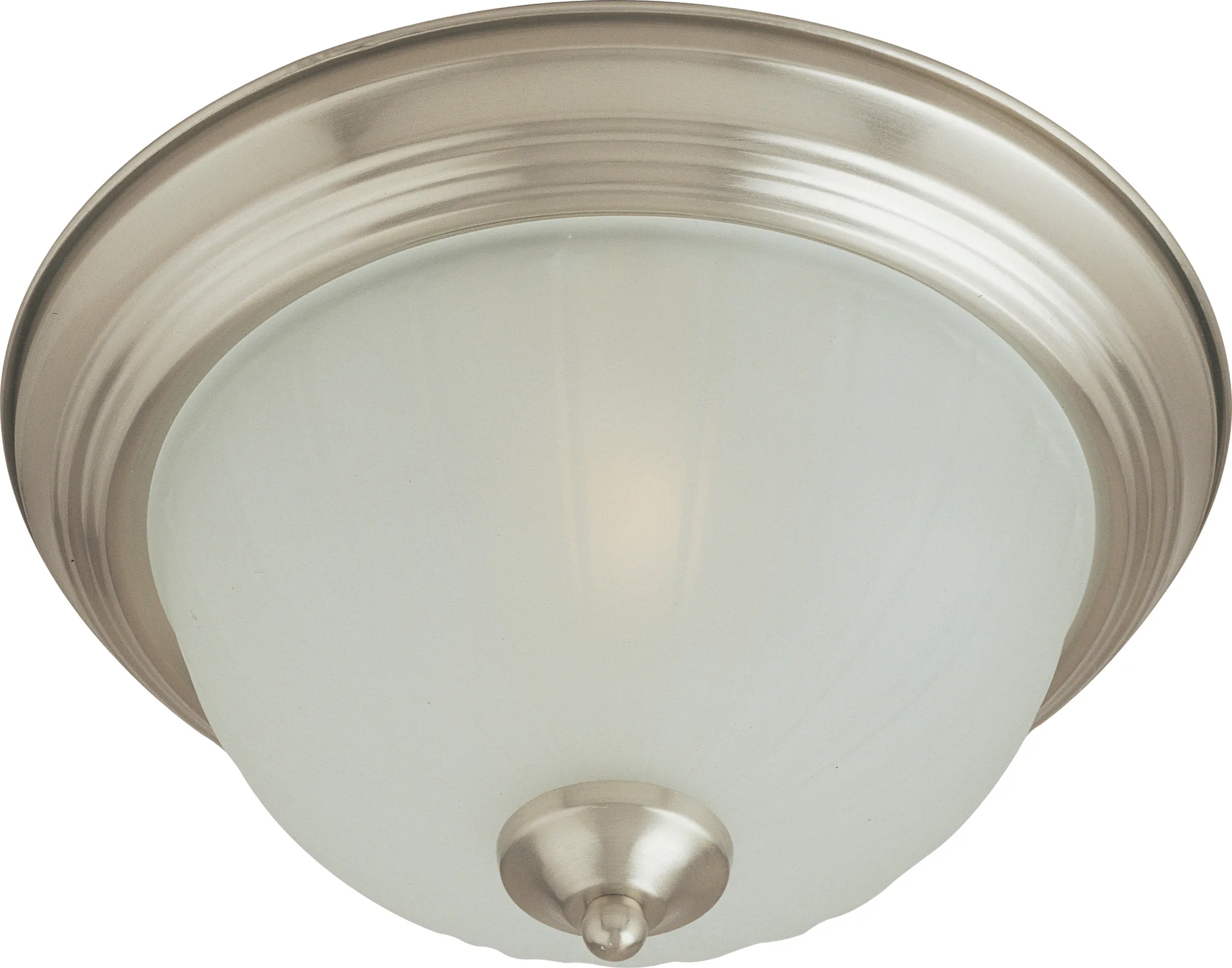Essentials - 583x Two Light Flush Mount in Satin Nickel