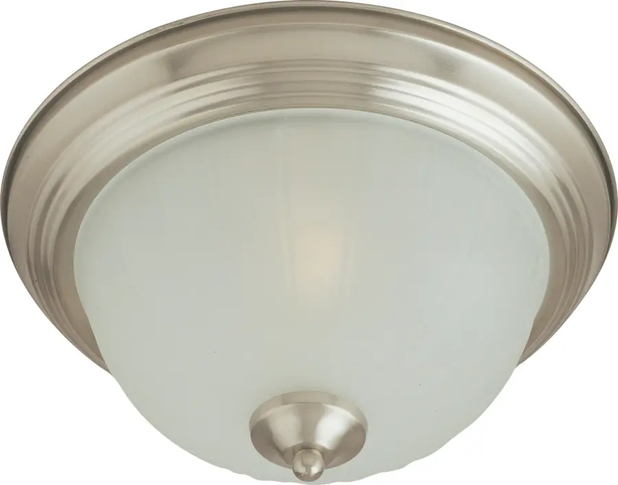 Essentials Two Light Flush Mount in Satin Nickel - Image 1