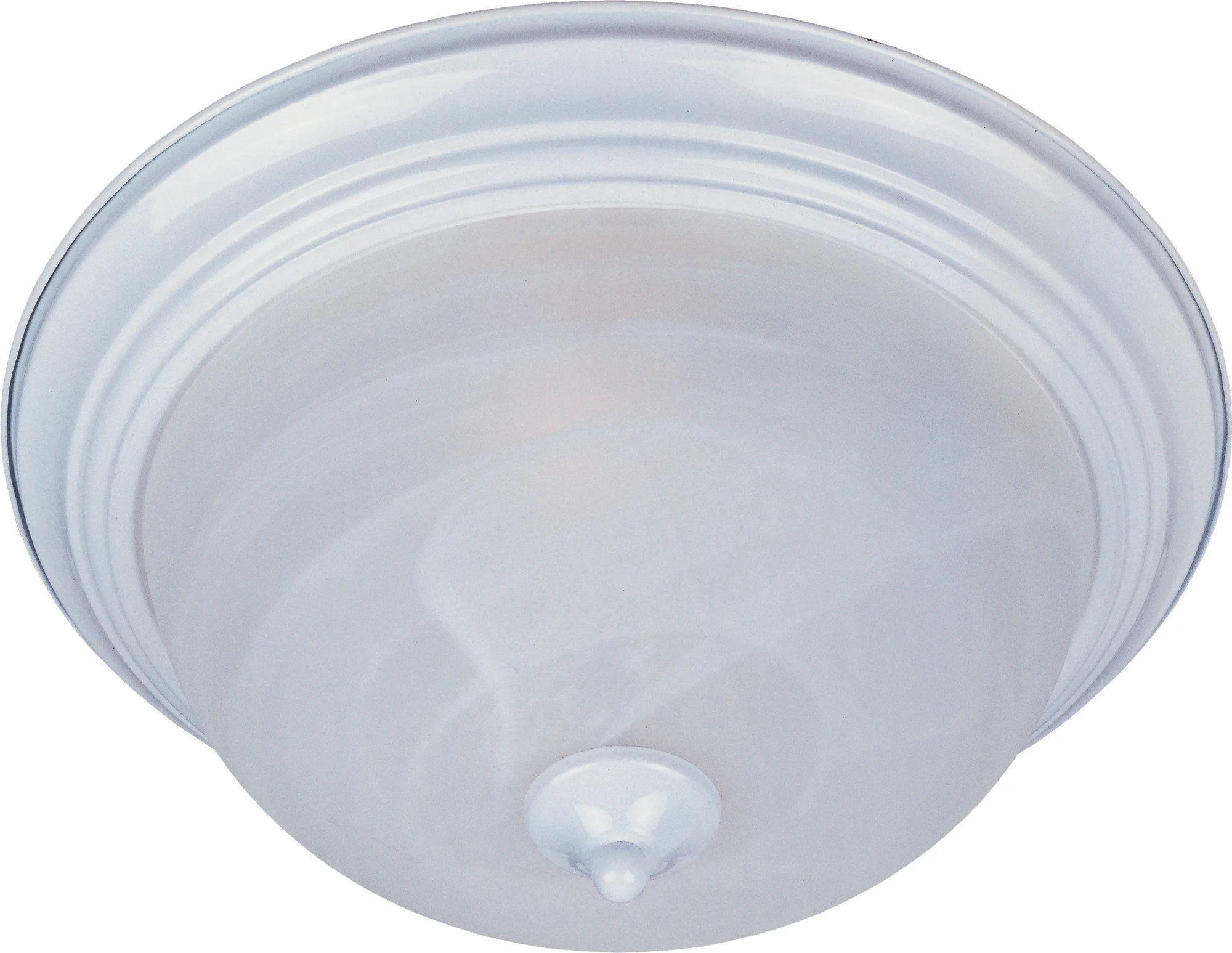Essentials White Marble Glass Flush Mount