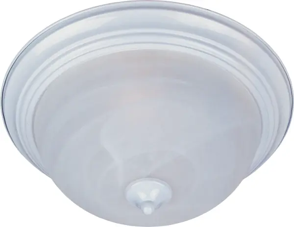 Maxim Lighting's commitment to both the residential lighting and the home building industries will assure you a product line focused on your lighting needs. With Maxim Lighting you will find quality product that is well designed, well priced and readily a Collection: Essentials - 584x Finish: White Glass: Marble Width: 11.50" Height: 6.00" Length: 11.50" Weight: 2.25 lb Number of Bulbs: 1 Maximum Wattage: 60.00 W Bulb Type: A19 Bulb Base: E26 Medium Light Source: Incandescent Light Output: 672.00 lm Dimmable Rated Average Life: 2500 Voltage: 120.00 V Material: Glass, Steel Safety Listing: cETLus Safety Rating: Damp Manufacturer Warranty: 1 Spec Sheet Instructions Parts Diagram