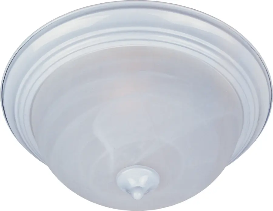 Essentials White Marble Glass Flush Mount - Image 1
