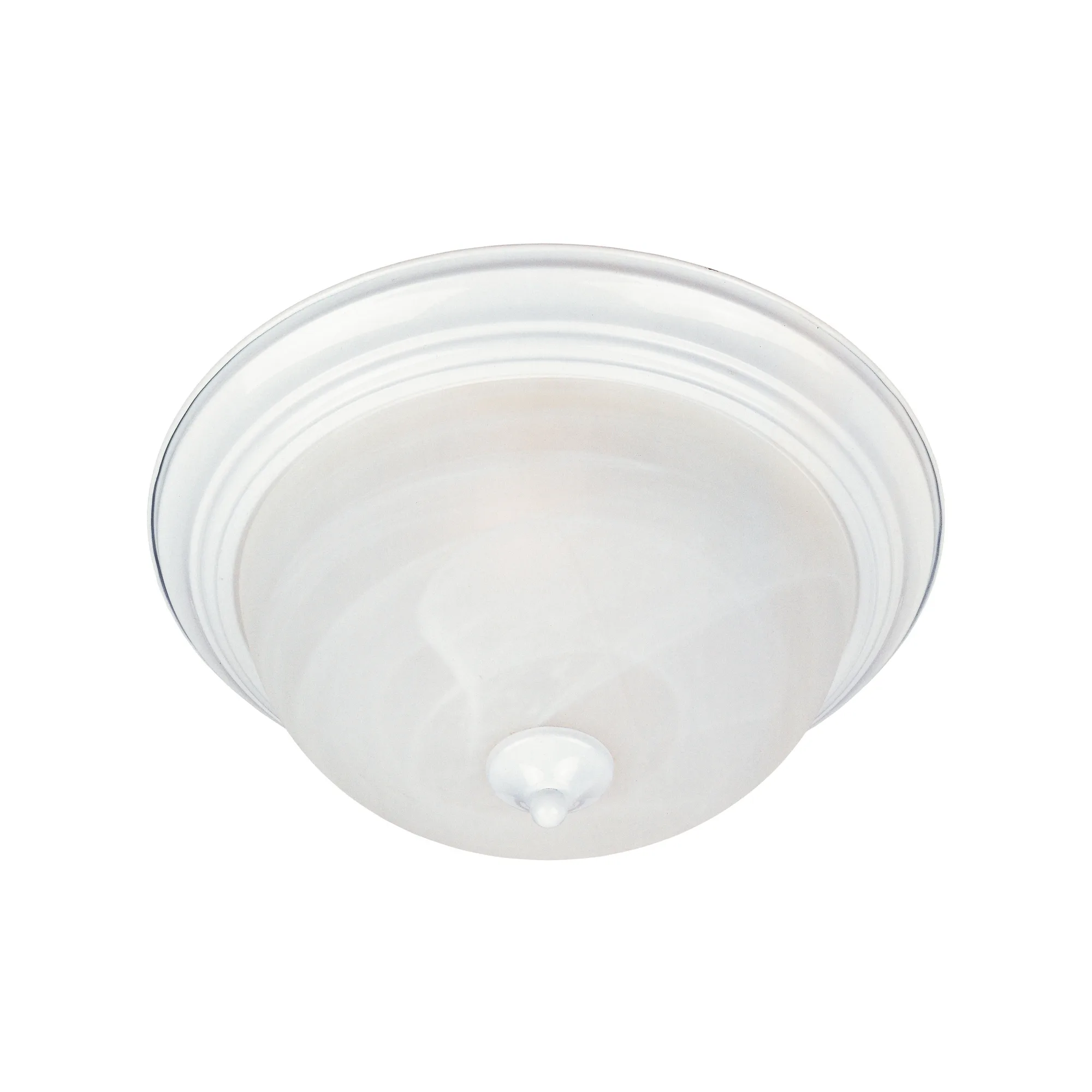 Essentials Two Light Flush Mount in White