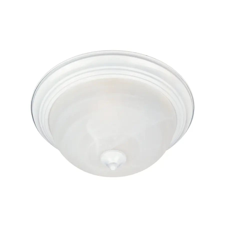 Essentials Two Light Flush Mount in White - Image 1