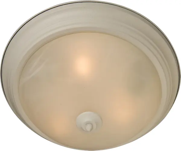 Essentials Three Light Flush Mount in Textured White - Image 1