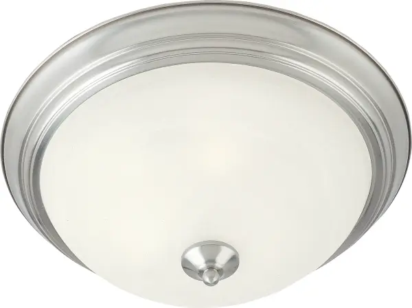 Essentials Two Light Flush Mount in Satin Nickel - Image 1