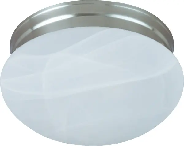 Maxim Lighting's commitment to both the residential lighting and the home building industries will assure you a product line focused on your lighting needs. With Maxim Lighting you will find quality product that is well designed, well priced and readily available. Collection: Essentials - 588x Finish: Satin Nickel Glass: Marble Width: 9.00" Height: 5.00" Length: 9.00" Weight: 2.18 lb Number of Bulbs: 2 Maximum Wattage: 60.00 W Bulb Type: A19 Bulb Base: E26 Medium Light Source: Incandescent Light Output: 1344.00 lm Dimmable Rated Average Life: 2500 Voltage: 120.00 V Material: Glass, Steel Safety Listing: cETLus Safety Rating: Damp Manufacturer Warranty: 1 Spec Sheet Instructions Parts Diagram