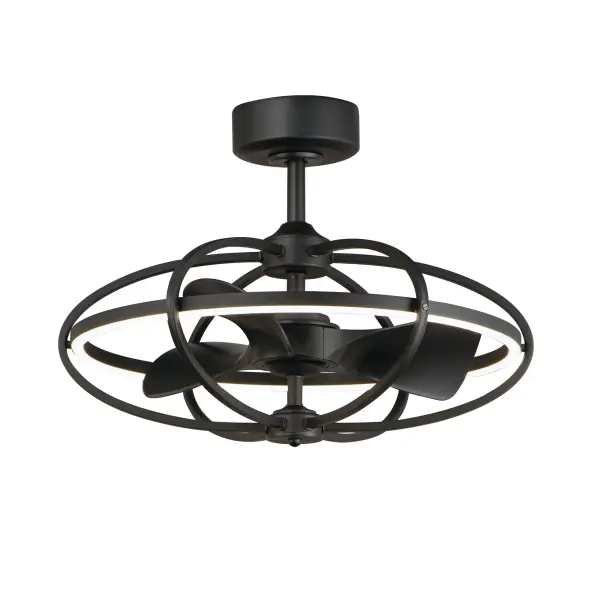 Taking the standard fan to the next level, Fandelights such as this one house a Wifi-enabled fan within a decorative chandelier frame. This transitional look features a minimalistic frame finished in your choice of Matte Black or Satin Nickel and a downward directed ring of LED illumination. The Wi-Fi enabled functions control the light intensity, color temperature, and speed of the fan. They can be operated by the remote provided or popular Smart Home applications from your phone or other electronic device.