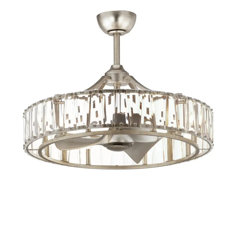 Odeon LED Fandelight in Golden Silver - Image 1