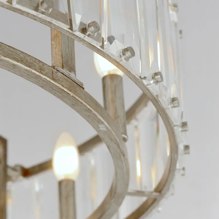 Odeon LED Fandelight in Golden Silver - Image 3