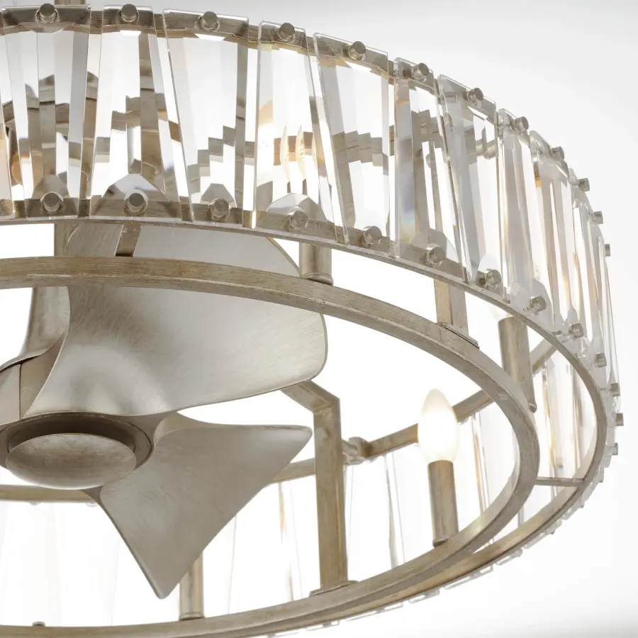 Odeon LED Fandelight in Golden Silver - Image 4