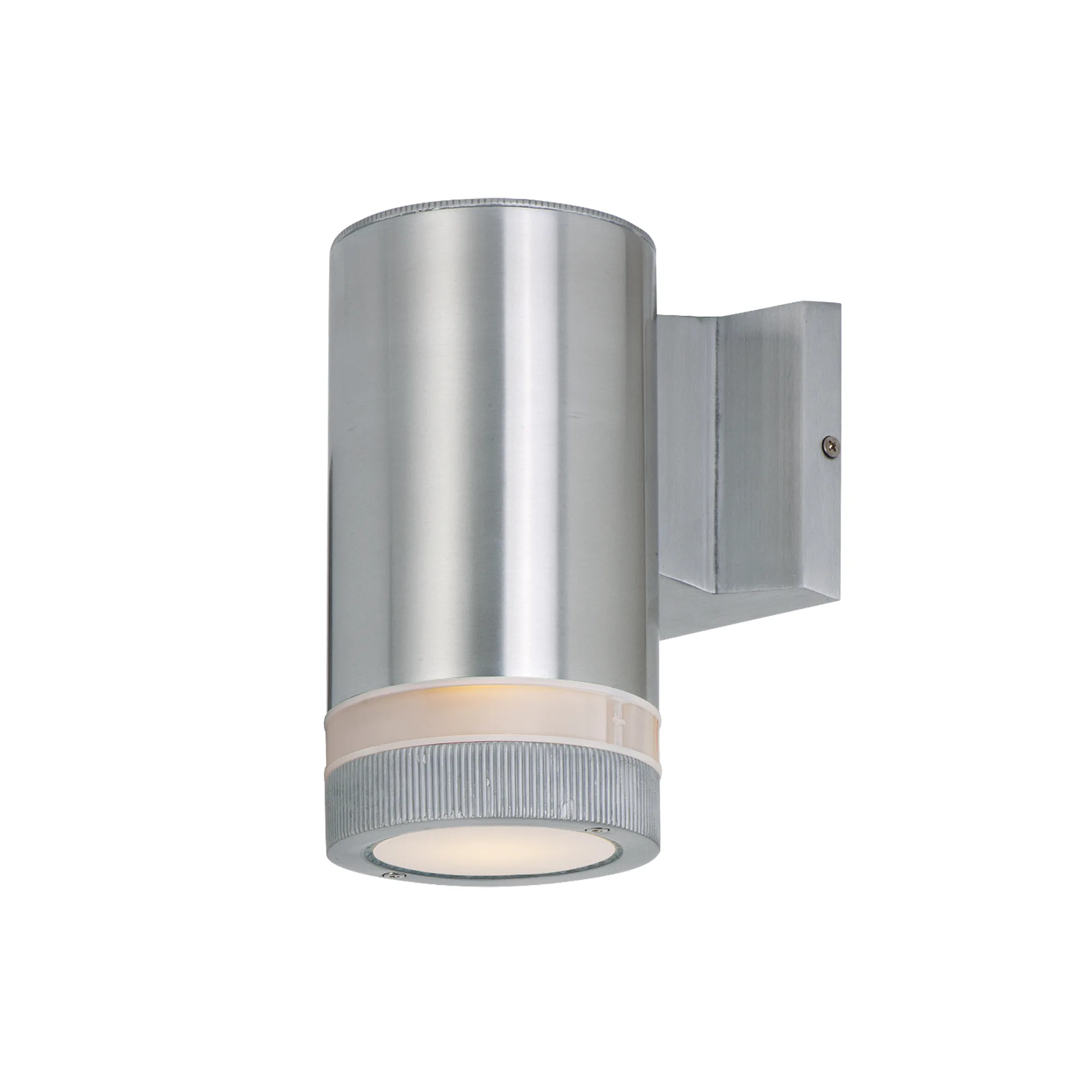 Lightray One Light Outdoor Wall Lantern in Brushed Aluminum