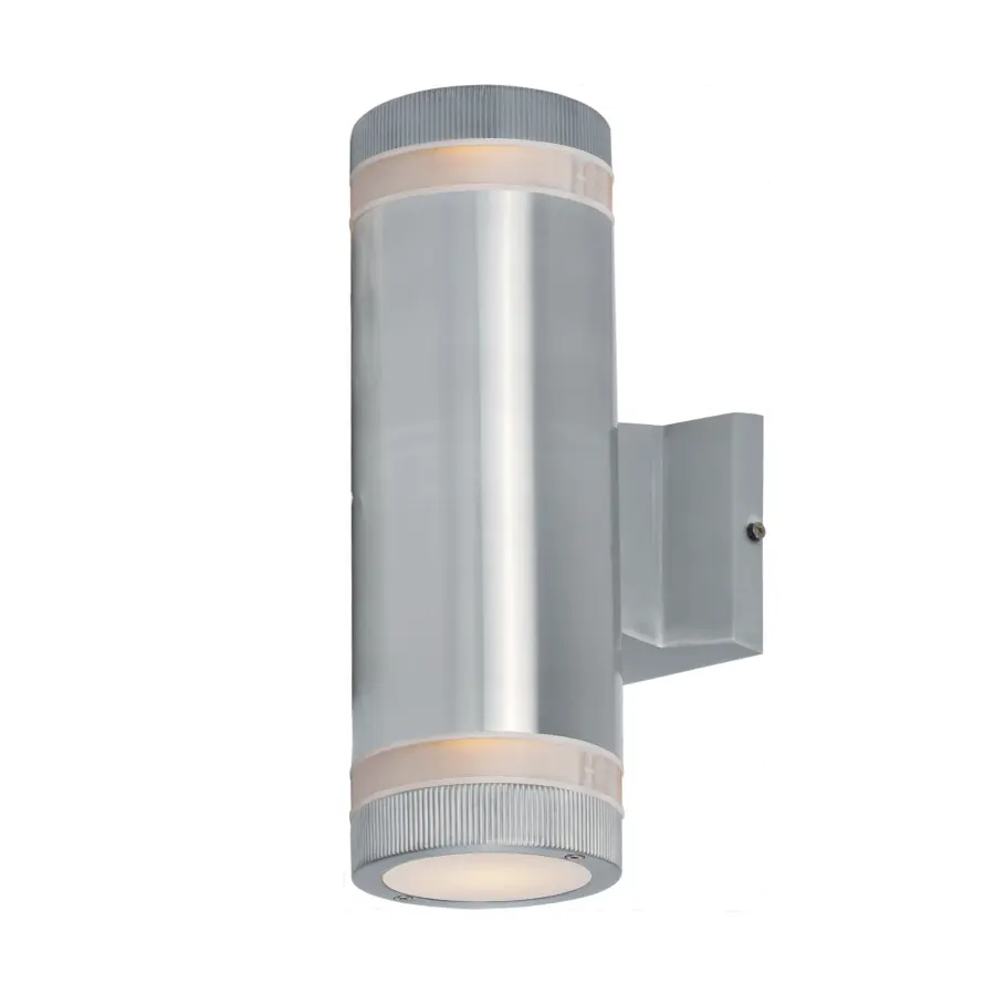 Lightray Two Light Outdoor Wall Lantern in Brushed Aluminum - Image 1