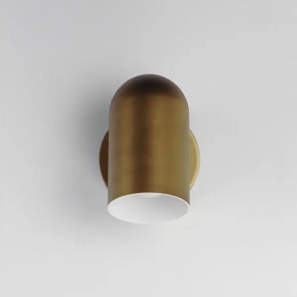 Spot Light LED Outdoor Wall Sconce in Natural Aged Brass - Image 2