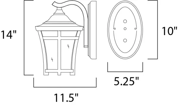 Balboa VX LED E26-Outdoor Wall Mount - alternate view