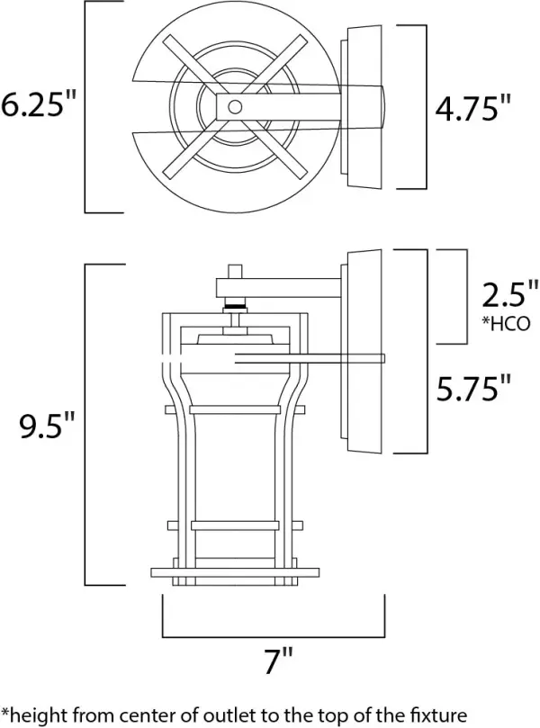 Oakville LED E26-Outdoor Wall Mount - alternate view