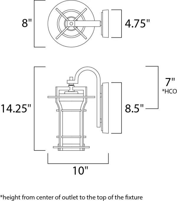 Oakville LED E26-Outdoor Wall Mount - alternate view