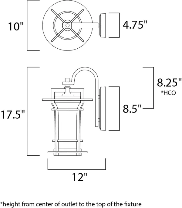 Oakville LED E26-Outdoor Wall Mount - alternate view