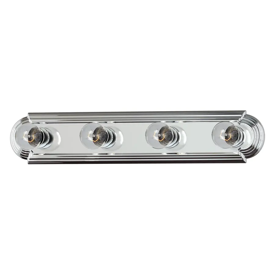 Essentials 4-Light Bath Vanity in Polished Chrome - Image 1