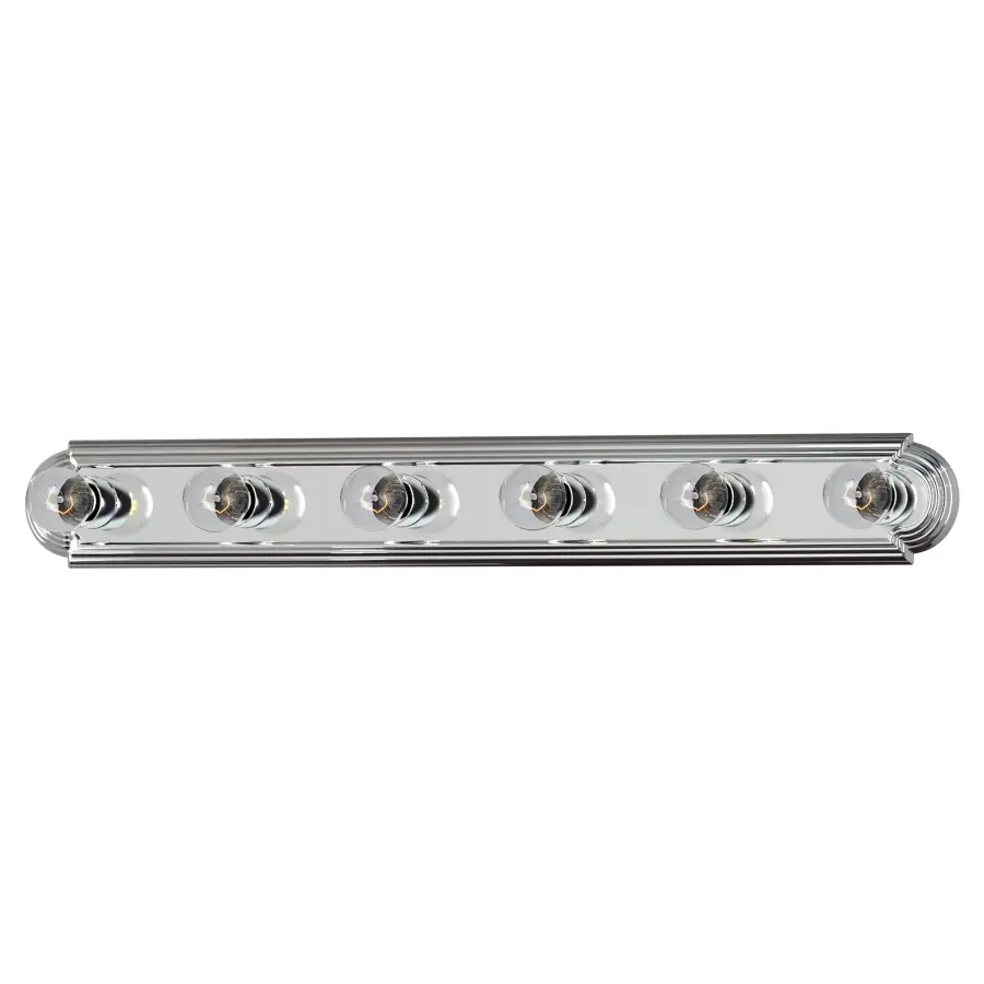 Essentials 6-Light Bath Vanity in Polished Chrome - Image 1