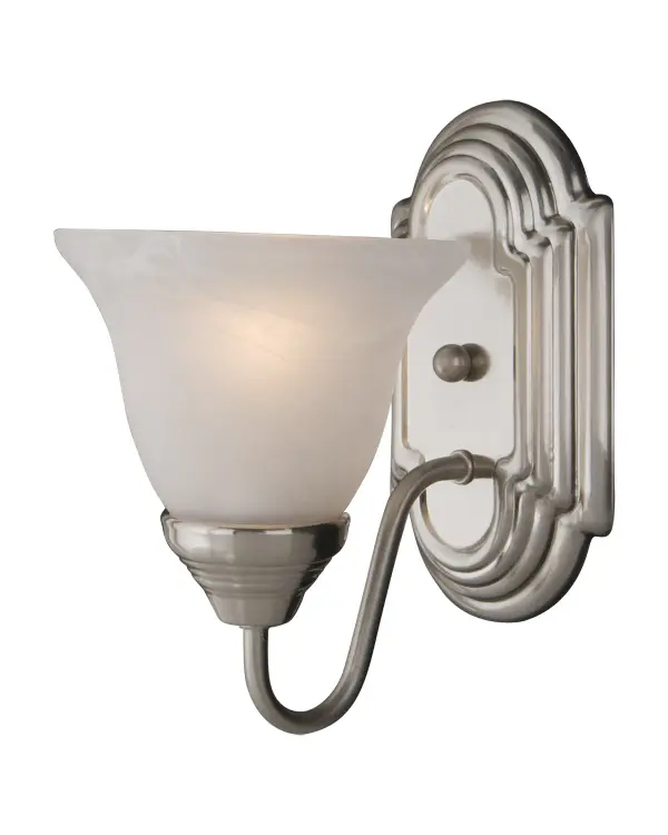 Essentials One Light Wall Sconce in Satin Nickel - Image 1