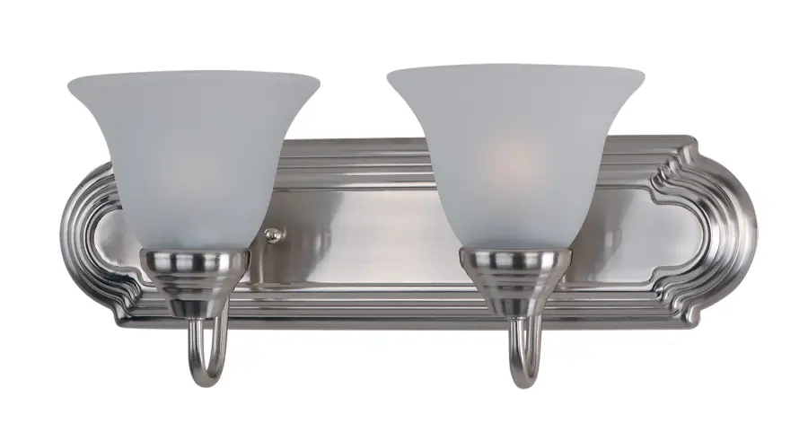 Essentials Two Light Bath Vanity in Satin Nickel - Image 1