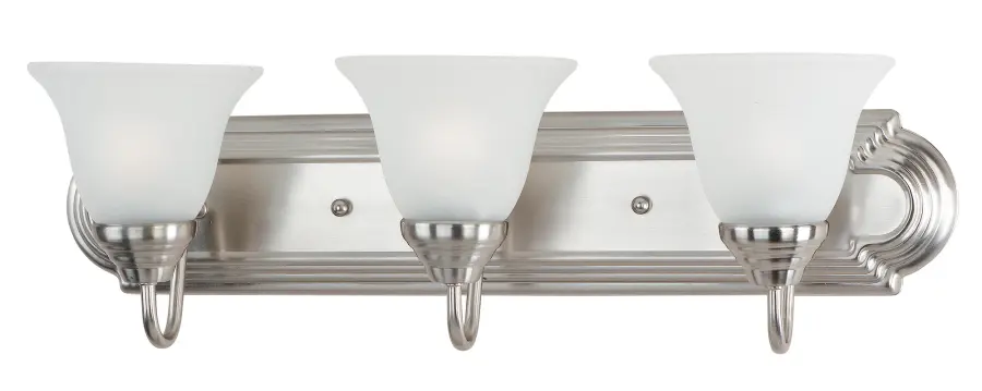 Essentials 3-Light Bath Vanity in Satin Nickel - Image 1