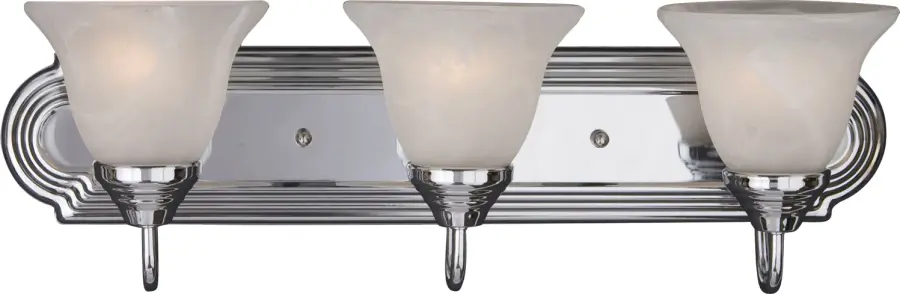 Essentials 3-Light Bath Vanity in Polished Chrome - Image 1