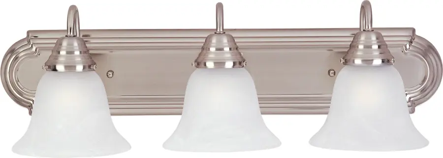 Essentials 3-Light Bath Vanity in Satin Nickel - Image 1