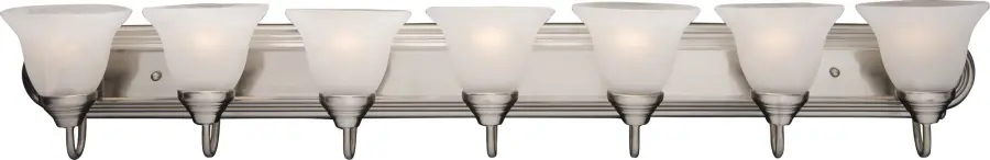 Essentials 7-Light Bath Vanity in Satin Nickel - Image 1
