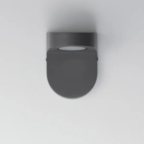 Simple in design, this architectural outdoor sconce is designed with an extension at the top to cast light directly downward where needed. The LED light source is concealed within the top of the frame making this a great choice for Dark Sky applications. There is an option to purchase the black model with photocell included for convenient automated light control. In addition to the Black finish, the sconces are available in Architectural Bronze and White. - alternate view