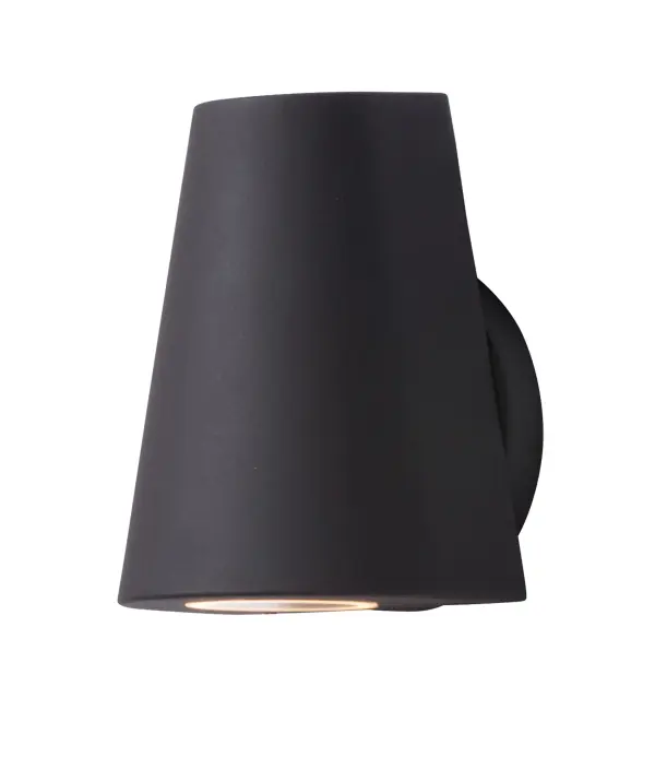 Small scale outdoor lighting perfect for indoor and outdoor applications. The indirect exterior lighting not only provides illumination where you want but also highlights the building structure for a beautiful architectural effect. Available in four finishes: Black, Silver, Architectural Bronze, and White.