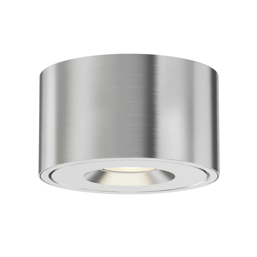 Fulcrum LED Flush Mount in Brushed Aluminum