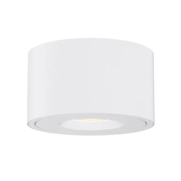 Collection: Fulcrum Finish: White Width: 5.00" Height: 2.75" Weight: 1.45 lb Wire: 8" Canopy: 5"x5" Bulbs Included Number of Bulbs: 1 Maximum Wattage: 12.00 W Bulb Base: PCB Integrated Light Source: LED Color Temperature: 3000 K CRI: 90 Rated Average Life: 50000 Voltage: 120.00 V Material: Aluminum+Glass Safety Listing: cETLus LED Manufacturer Warranty: 2 Spec Sheet