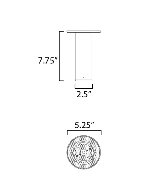 This classic cylinder design has been made ultra-thin intending its use in applications requiring ADA compliance. The sconce casts generous lighting both upwards and downwards using dedicated, high-powered LED. Concealed within the frame, there is a range voltage 120-277V LED driver making this a great option for light commercial as well as residential applications. Available in Matte Black, Architectural Bronze and White outdoor powder coat finishes. For Dark Sky applications, make use of the optional Dark Sky Cap available. - alternate view