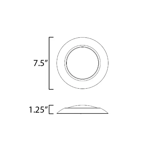 This very compact LED flush mount directly installs on any 4" junction box and gives the look of a recessed trim. Constructed of Die Cast Aluminum, the Diverse luminaire is dimmable and approved for wet or damp locations so it can be used in virtually any ceiling application, including showers. - alternate view