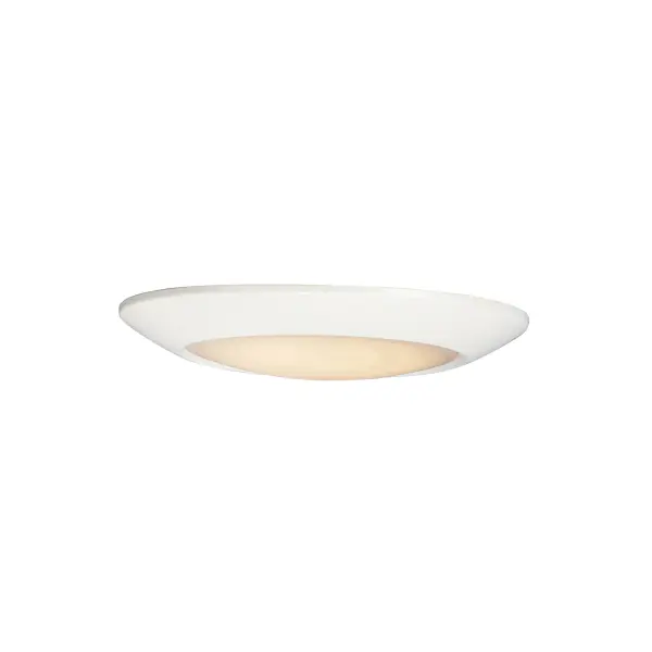 This very compact LED flush mount directly installs on any 4" junction box and gives the look of a recessed trim. Constructed of Die Cast Aluminum, the Diverse luminaire is dimmable and approved for wet or damp locations so it can be used in virtually any ceiling application, including showers.