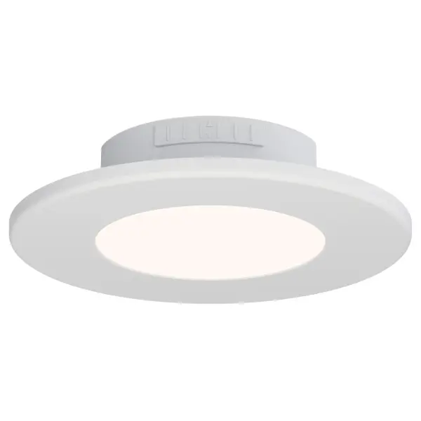Designed to install snug into a 4-0 junction box, this surface mounted fixture boasts the lowest profile possible similar to recessed lighting. The twist locking trim easily removes for installation with a frame that can be mudded-in for an even more streamlined design. Economically priced, the Snug is ideal for residential or commercial spaces looking for a more attractive option.