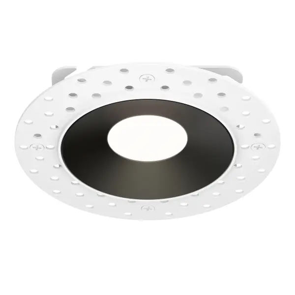 High performance and high in style, the Crisp is constructed like a surface mount that can install into a variety of 4-0 junction boxes while designed with a recessed appearance. The fixtures almost impossibly slopes into the junction box with snap in trims in a variety of styles. Purchase the mud-in ring assembly kit and you can opt for a trim-less design. Not only good-looking, each unit also delivers over 1000 lumens providing ample lighting. With its concave design, the light source is obscured from the finished ceiling surface thereby reducing glare. Available in warm 3000K single CCT or 5CCT selectable with an accessible switch behind the faceplate so you can set your preferred light temperature without removing the light from the junction box.