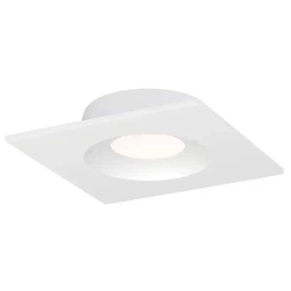 High performance and high in style, the Crisp is constructed like a surface mount that can install into a variety of 4-0 junction boxes while designed with a recessed appearance. The fixtures almost impossibly slopes into the junction box with snap in trims in a variety of styles. Purchase the mud-in ring assembly kit and you can opt for a trim-less design. Not only good-looking, each unit also delivers over 1000 lumens providing ample lighting. With its concave design, the light source is obscured from the finished ceiling surface thereby reducing glare. Available in warm 3000K single CCT or 5CCT selectable with an accessible switch behind the faceplate so you can set your preferred light temperature without removing the light from the junction box.