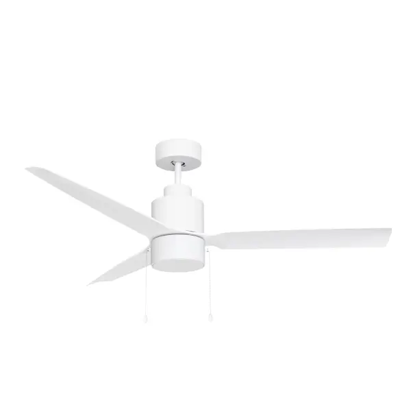Falcon 52" Ceiling Fan with LED Light in Matte White - Image 1