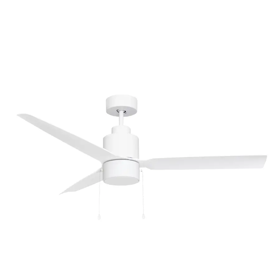 Falcon 52" Ceiling Fan with LED Light in Matte White - Image 1