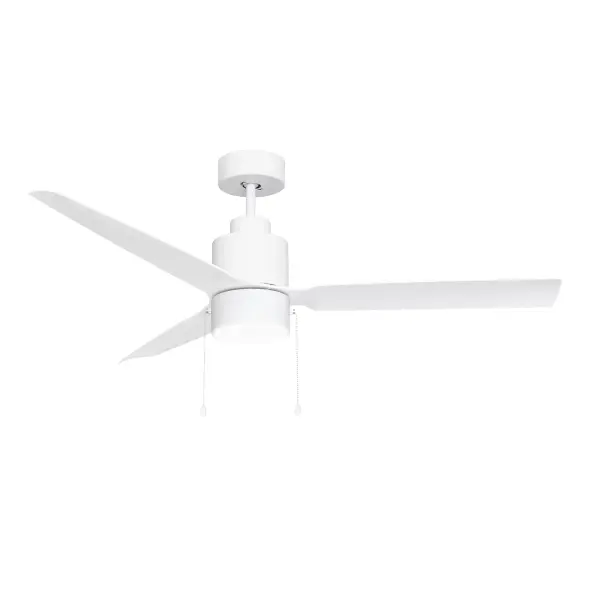 Falcon 52" Ceiling Fan with LED Light in Matte White - Image 2