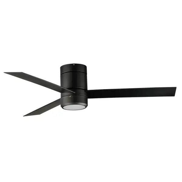 Clean and contemporary, the Tanker ceiling fan is damp rated so whether it is a covered outdoor living space or any room indoor this sleek fan suits the application. Ditch the fan rod and convert to a hugger. Several lengths of extension rods allow you to use this fan no matter the ceiling height.  Available in 2 different finishes: Satin Nickel, and matte Black.