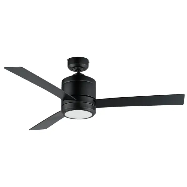 Clean and contemporary, the Tanker ceiling fan is damp rated so whether it is a covered outdoor living space or any room indoor this sleek fan suits the application. Ditch the fan rod and convert to a hugger. Several lengths of extension rods allow you to use this fan no matter the ceiling height.  Available in 2 different finishes: Satin Nickel, and matte Black.