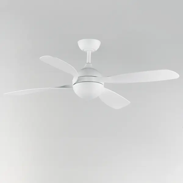 Bola 52" Ceiling Fan with LED Light in Matte White - Image 2