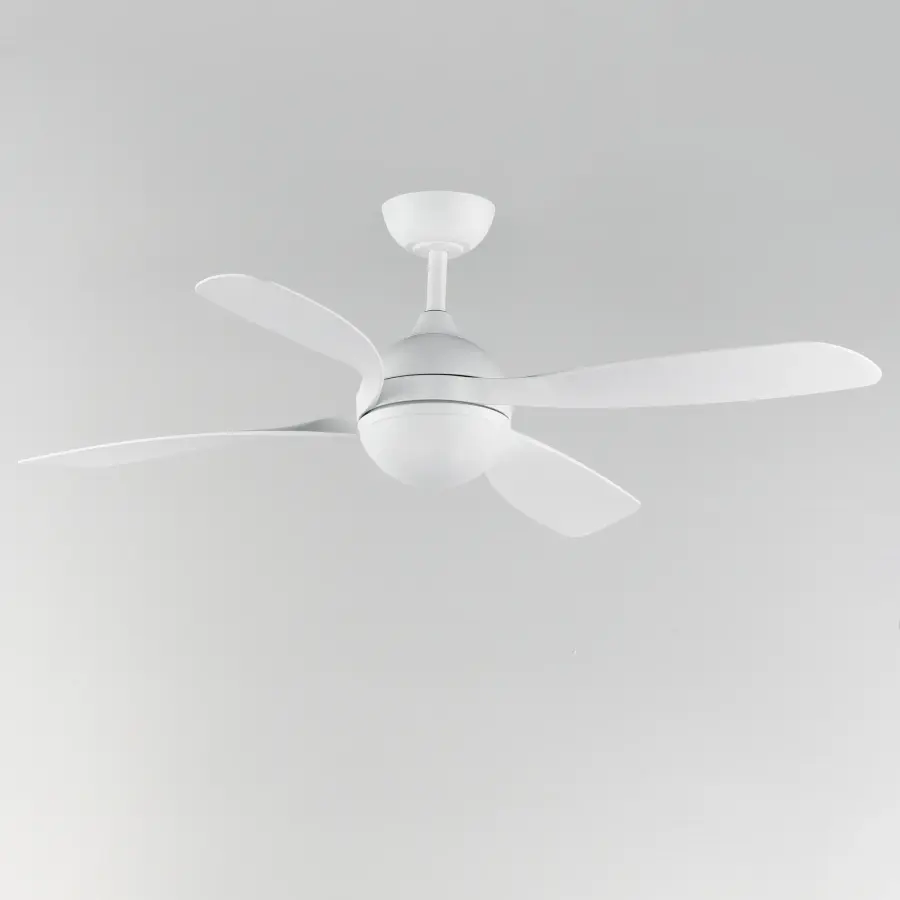 Bola 52" Ceiling Fan with LED Light in Matte White - Image 2