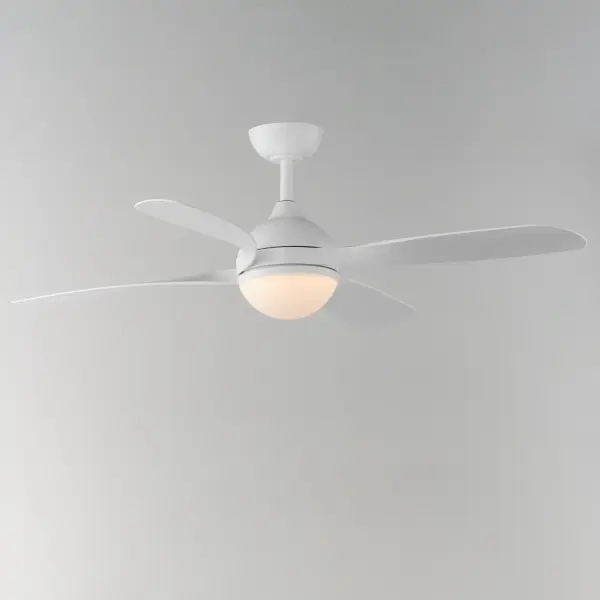 Bola 52" Ceiling Fan with LED Light in Matte White - Image 3